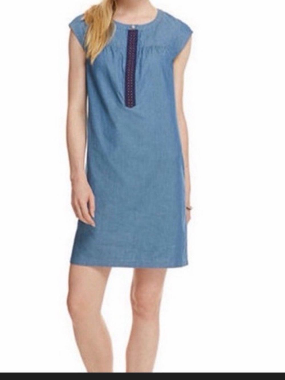 Vineyard Vines Chambray Shift Dress in Blue